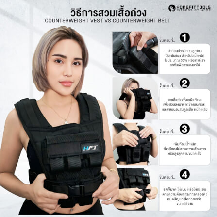 เสื้อถ่วงน้ำหนัก Calisthenic Homefittools HFT รุ่น 10kg_5